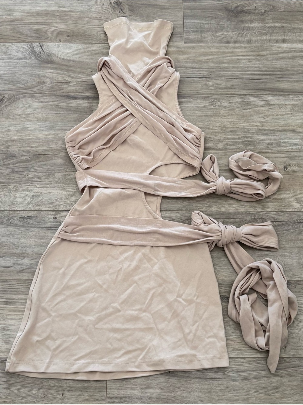 Dolls Kill Darker Wavs - Signal Cut Out Wrap Mini Dress sz Small